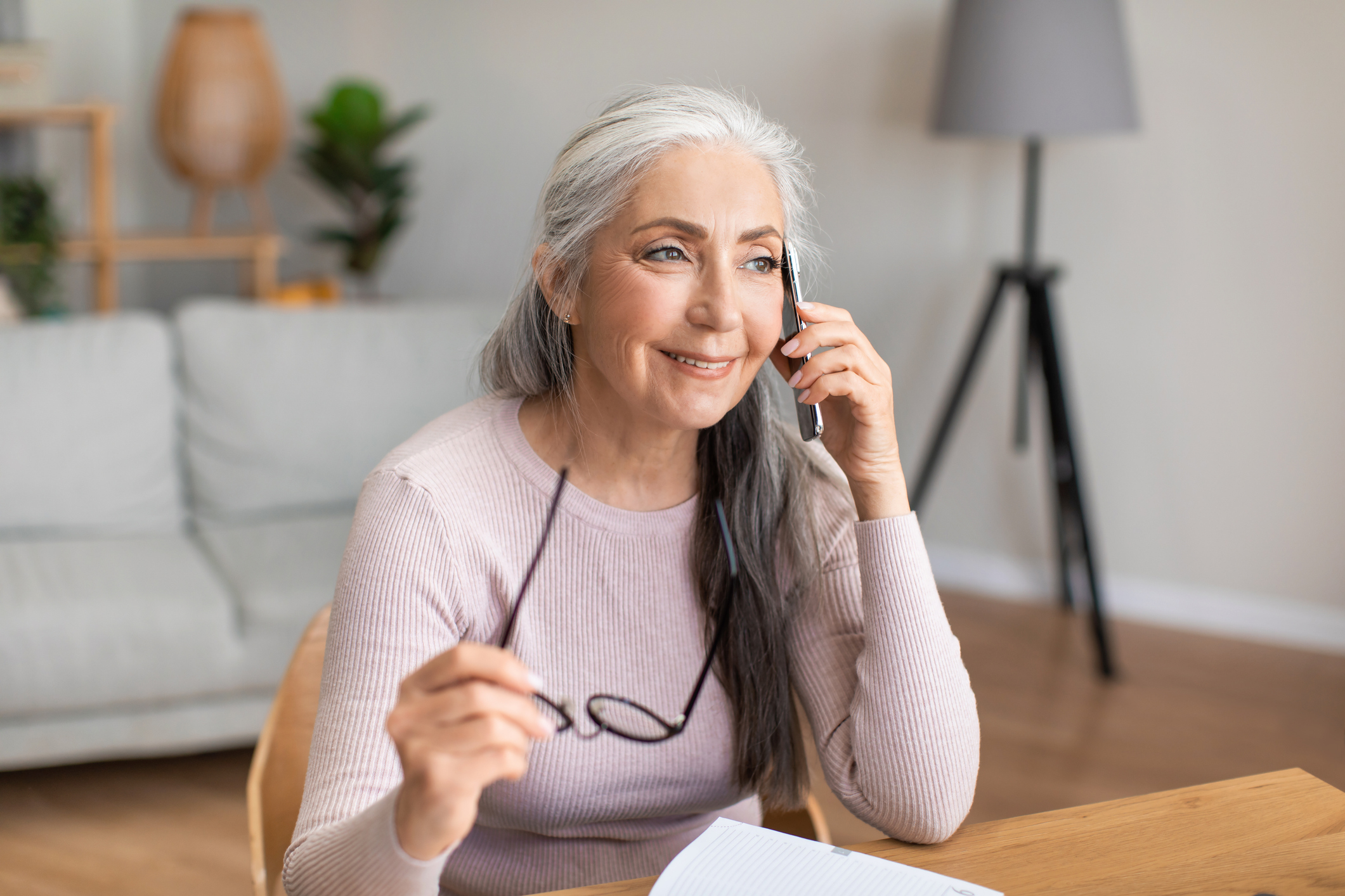 Senior couple reviewing Medicare plan options